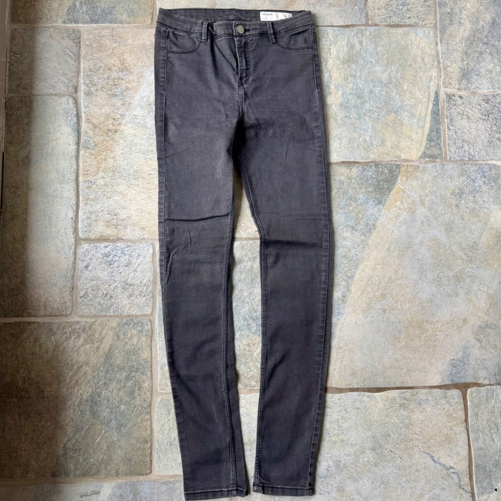 Y2K Zara TRF Black Jeggings Size 4 Super Stretchy Skinny Denim